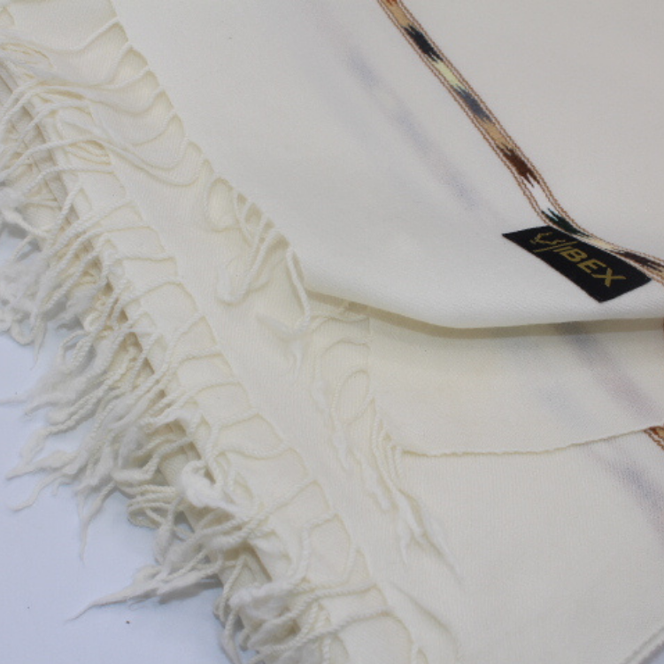 72 Fine Wool, Off-White, Premium Quality, Swati Handmade Shawl