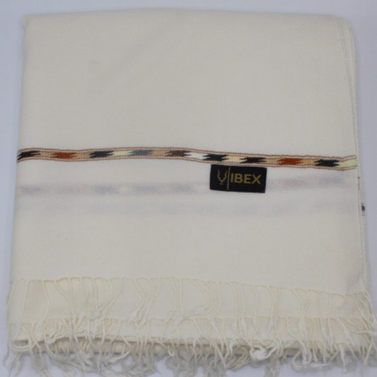 72 Double Wool Off-White Swati Shawl