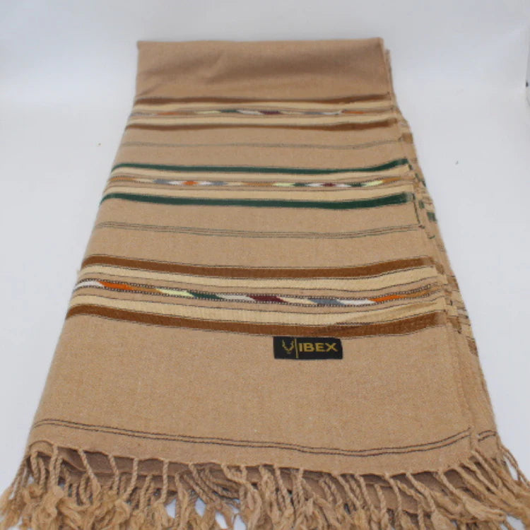 Angora Wool Swati Handmade Shawl Brown