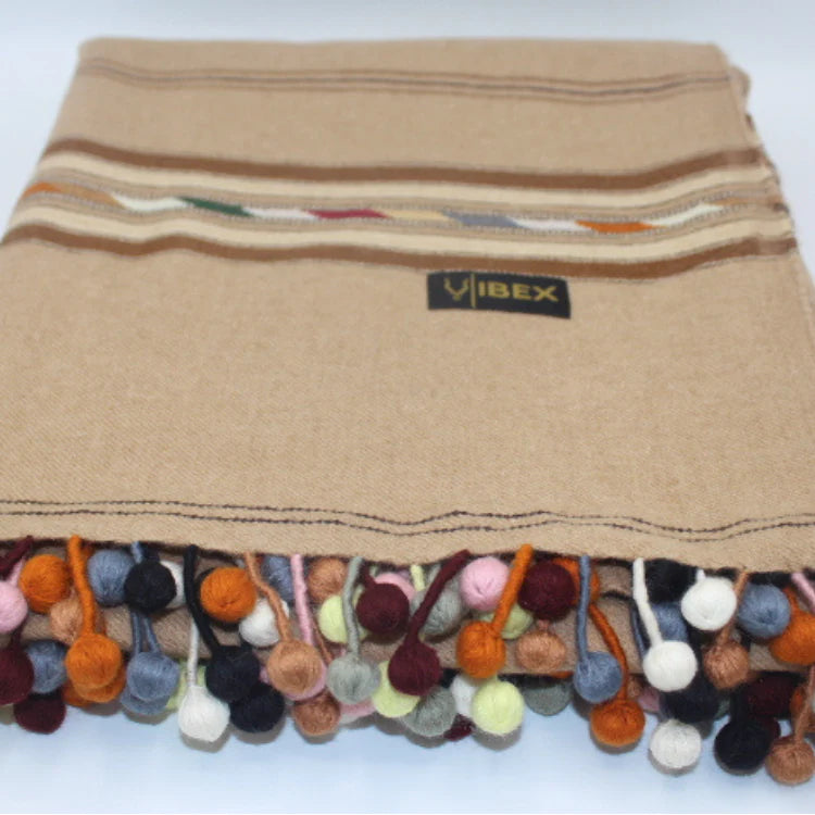 Angoora wool Bambles Brown Handmade Shawl