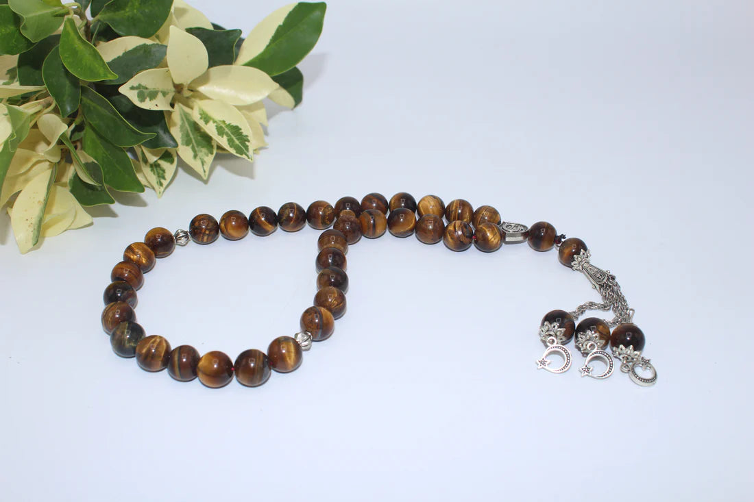 Tiger Eye Aqeeq Tasbih 10mm/ 33Beads