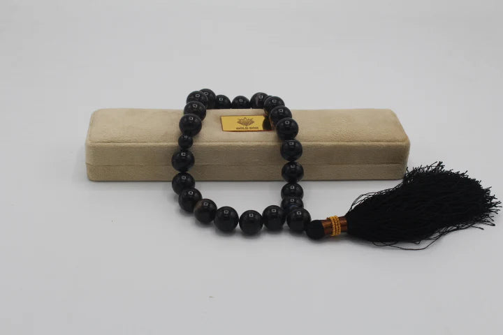 Black Aqeeq Tasbih 16 mm/17 Beads