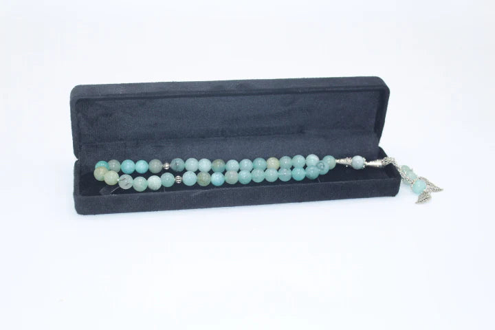 Aquamarine Stone Tasbih 10mm/33 Beads