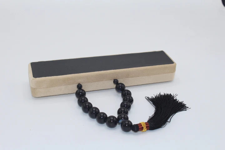 Black Aqeeq Tasbih 16 mm/21 Beads