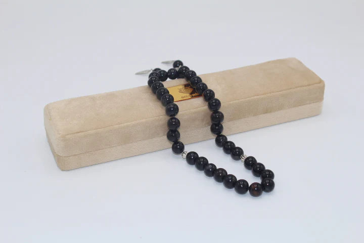 Black Aqeeq Tasbih 10mm/33 Beads